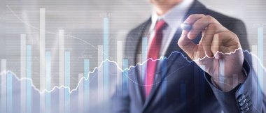 Veri analizi Mali veri kavramı olarak bir monitörün mali verileri. Analizler 2022