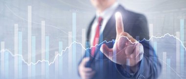 Veri analizi Mali veri kavramı olarak bir monitörün mali verileri. Analizler 2022