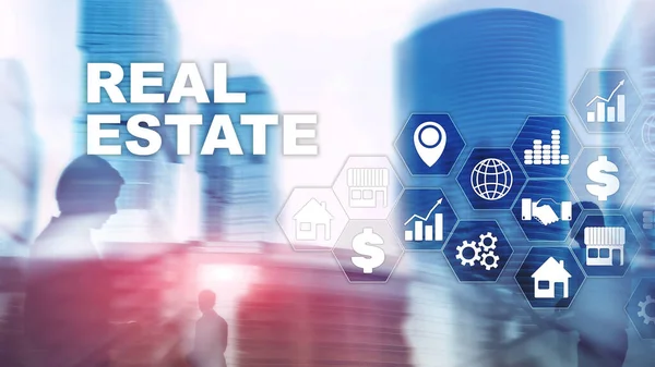 Real estate. Property insurance and security concept. Abstract business background — Stock Photo, Image