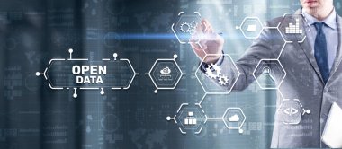 Veri Aç. Erişim Konsepti Modern Teknoloji.