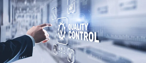 Quality control standards business technology concept.