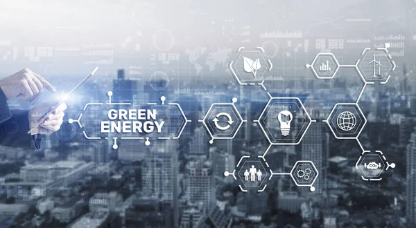 Groene Energie Natuurlijke Ecologie Power Elektrische Snelheid Creatief Technologie Ecologie — Stockfoto