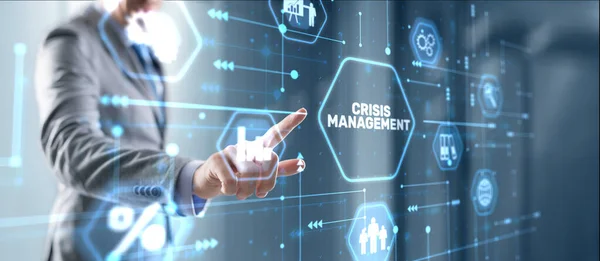 Crisis Management Concept Procedure Finding Solution Crisis — Stock Photo, Image