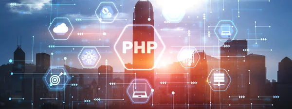 Php Interpreted Programming Language Hypertext Preprocessor Programming — Stock Photo, Image