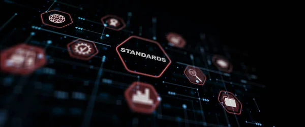 Standards Quality Assurance Control Concept Business Technology — Stok fotoğraf