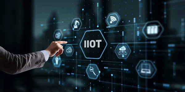 Iiot Industrial Internet Things Concept Technology Business — Stockfoto
