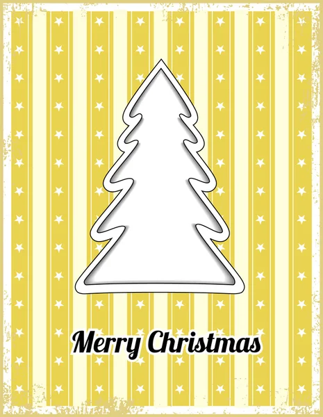 Christmas card with tree — Stock Vector