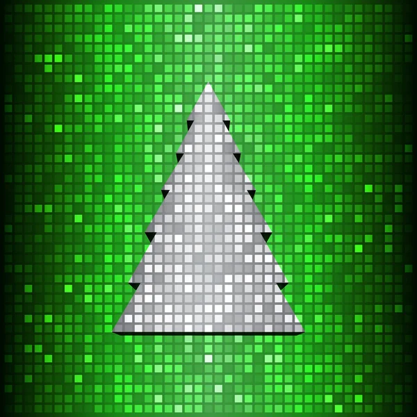 Árvore de Natal mosaico — Vetor de Stock