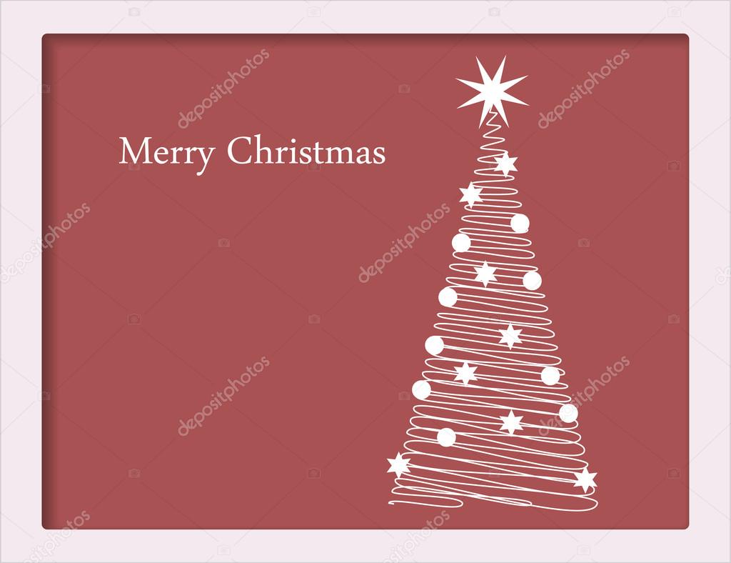 Christmas card with tree