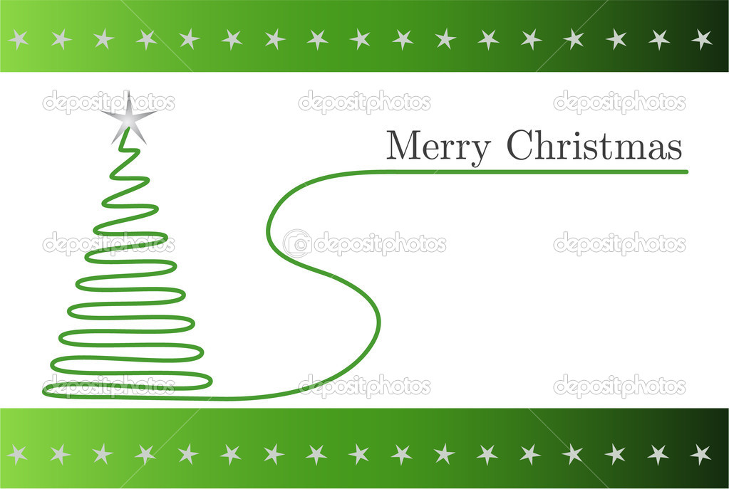 Green christmas card