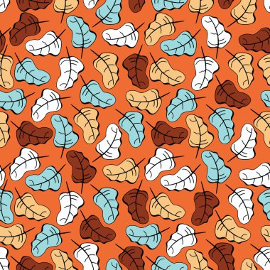 yapraklar - Dikişsiz desen