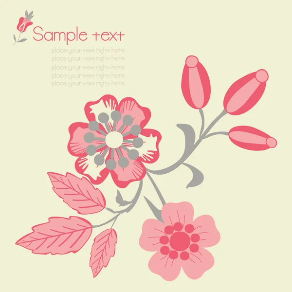 Card with flowers — Stock Vector