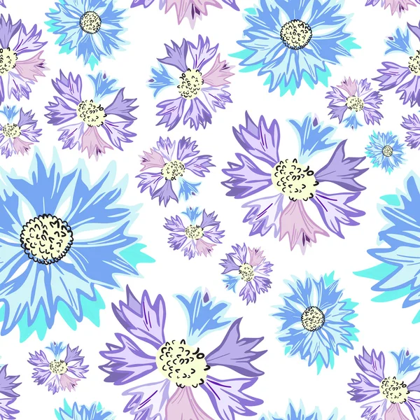 Flowers - seamless pattern — Stock Vector