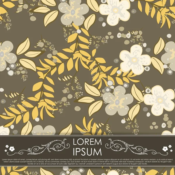 Flowers - seamless pattern — Stock Vector