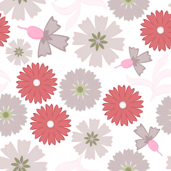 꽃-완벽 한 패턴 — 스톡 벡터