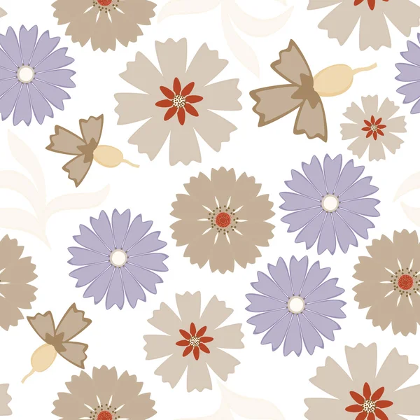 Flowers - seamless pattern — Stock Vector