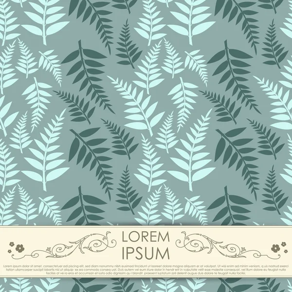 Hojas decorativas - sin costuras — Vector de stock