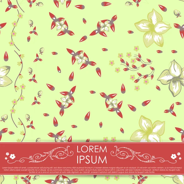 Flowers - seamless pattern — Stock Vector