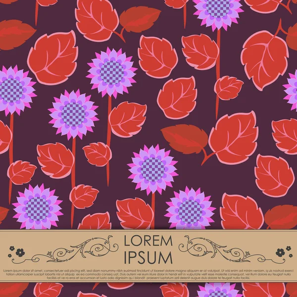 Tarjeta floral — Vector de stock