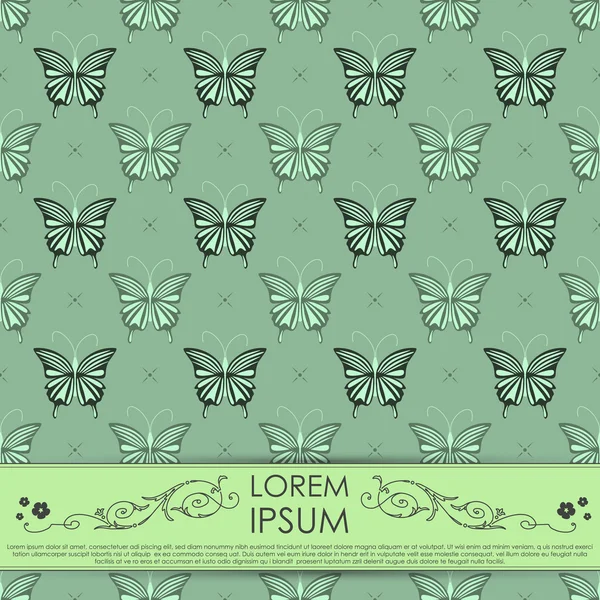 Papillon - motif sans couture — Image vectorielle