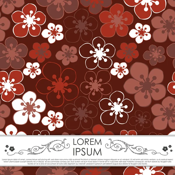 Flowers - seamless pattern — Stock Vector