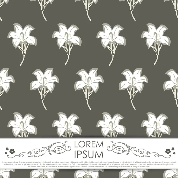 Fleurs - motif sans couture — Image vectorielle