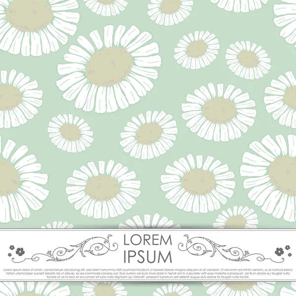 Flowers - seamless pattern — Stock Vector