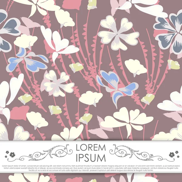 Flowers - seamless pattern — Stock Vector