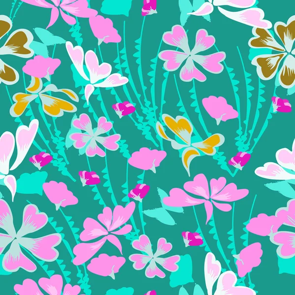 Flowers - seamless pattern — Stock Vector