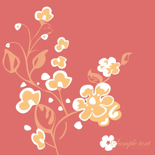 Card with flowers — Stock Vector