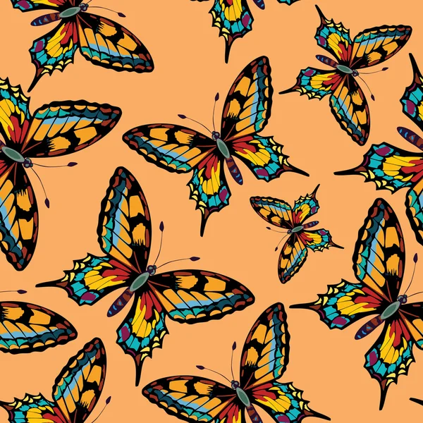 Πεταλούδα - χωρίς ραφή πρότυπο — Διανυσματικό Αρχείο