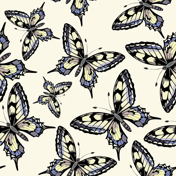 Butterfly - seamless pattern — Stock Vector