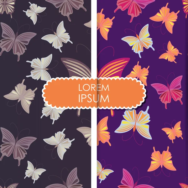 Butterfly - seamless pattern — Stock Vector