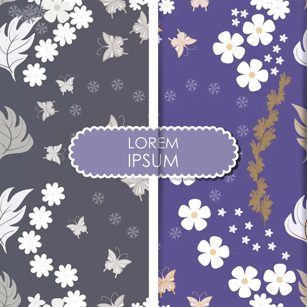 Tarjeta floral — Vector de stock