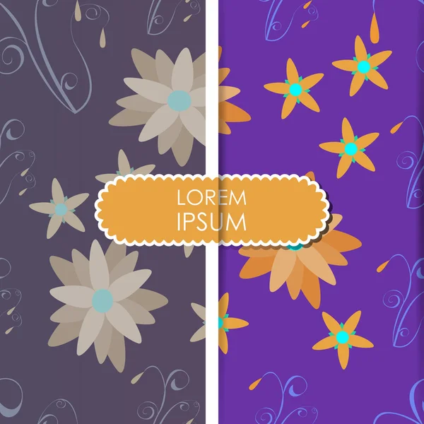 Tarjeta con flores — Vector de stock