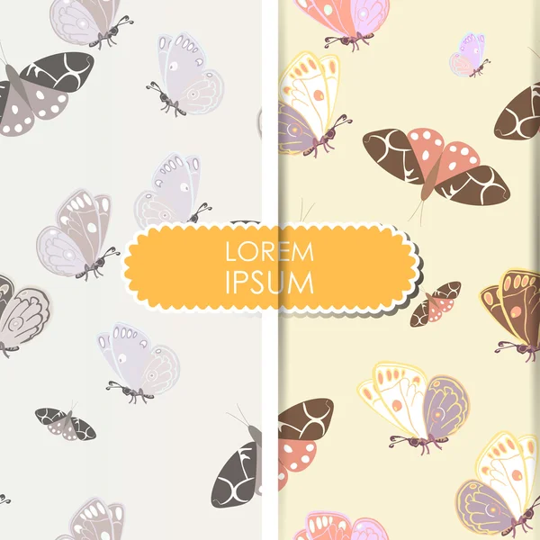 Butterfly - seamless pattern — Stock Vector