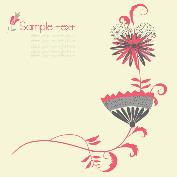 Card with flowers — Stock Vector