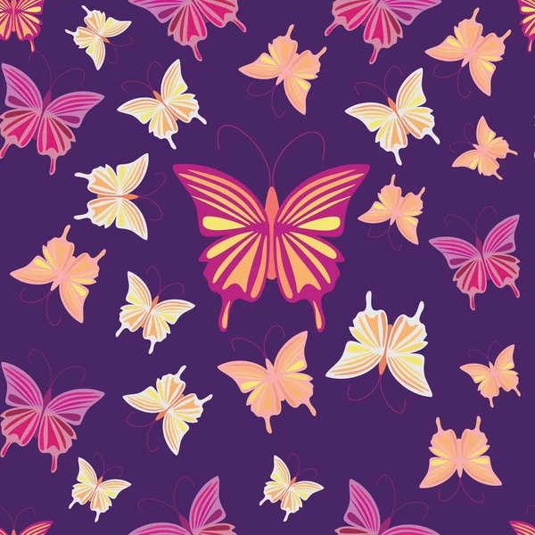 Farfalla - modello senza cuciture — Vettoriale Stock
