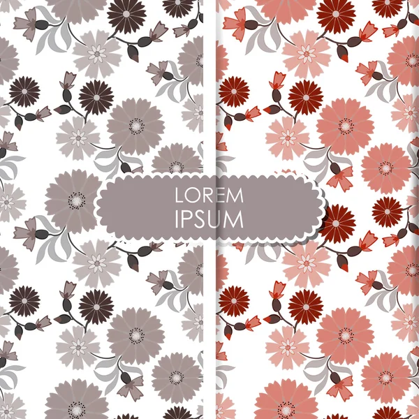 Kaart met bloemen — Stockvector