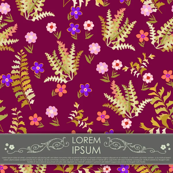 Tarjeta floral — Vector de stock