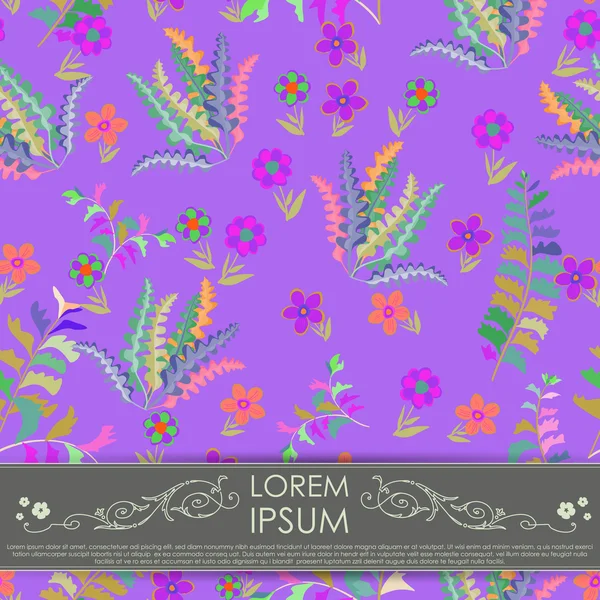 Tarjeta floral — Vector de stock