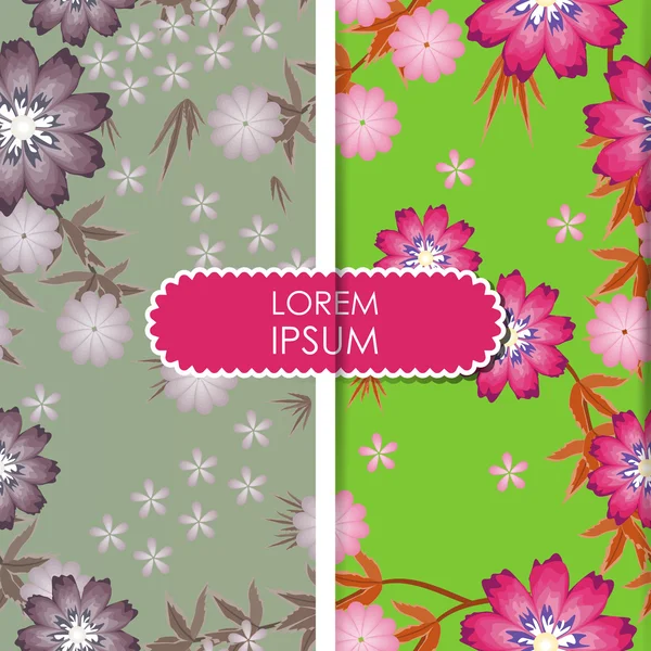 Cartão floral — Vetor de Stock
