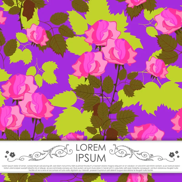 Floral kaart — Stockvector