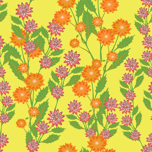 Floral - naadloze patroon — Stockvector