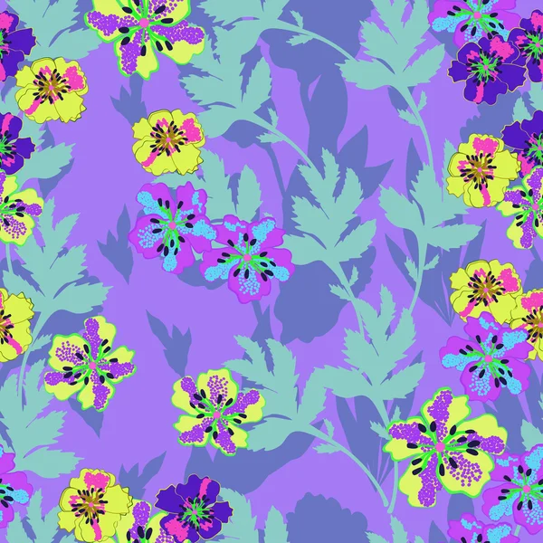 Floral - patrón sin costuras — Vector de stock