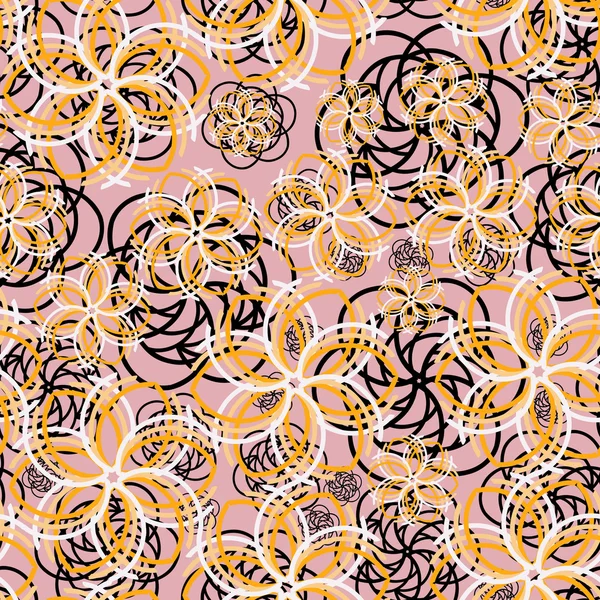 Decorative floral seamless pattern — Stock Vector