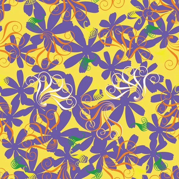 Blommig - sömlösa mönster — Stock vektor
