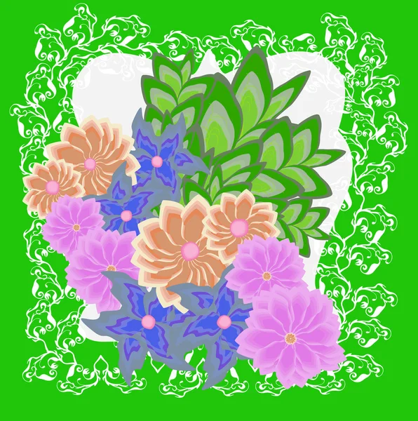 Cadre floral — Image vectorielle