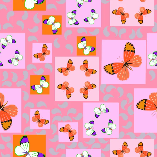 Papillon - motif sans couture — Image vectorielle