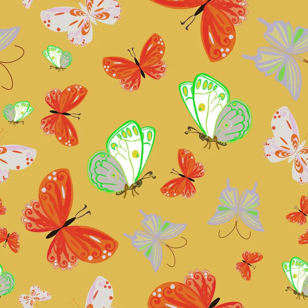 Butterfly seamless pattern — Stock Vector